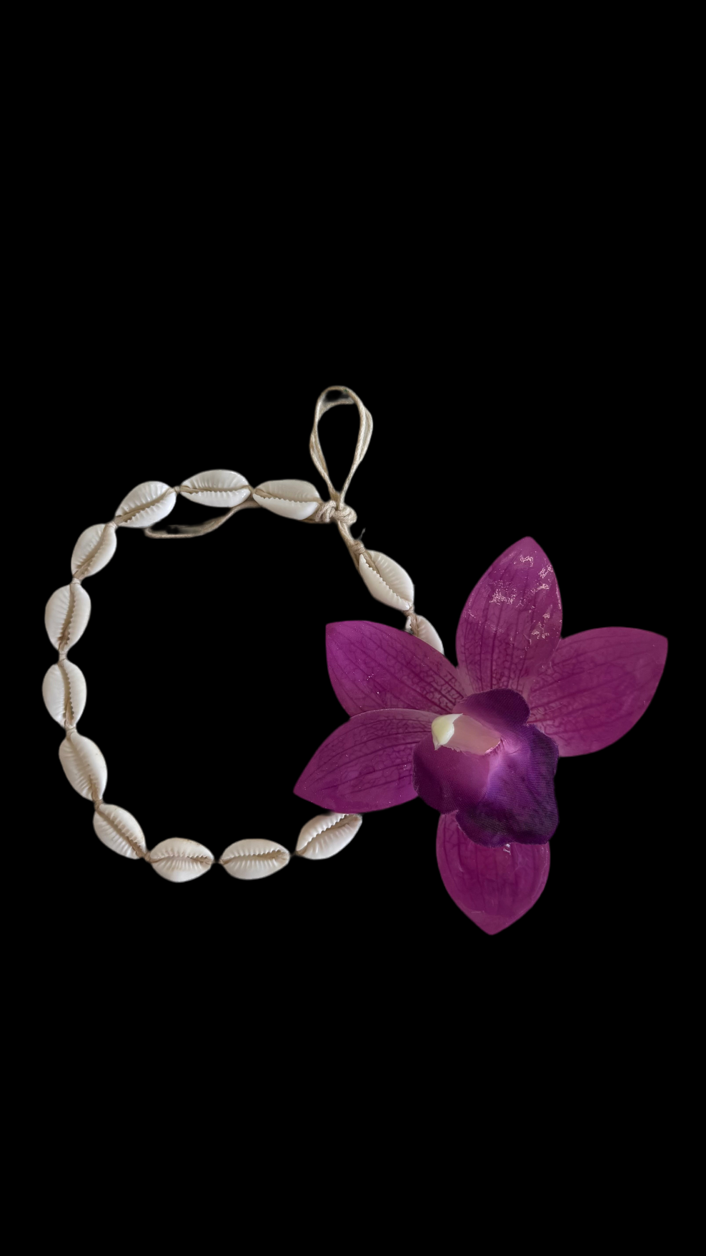 Princess Purple Orchid Seashell Choker